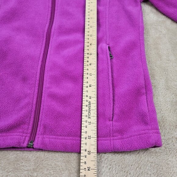 Columbia Jacket Kids Girls Youth L (14-16) Full Zip Fleece Pink Zipped Pockets - Picture 4 of 10